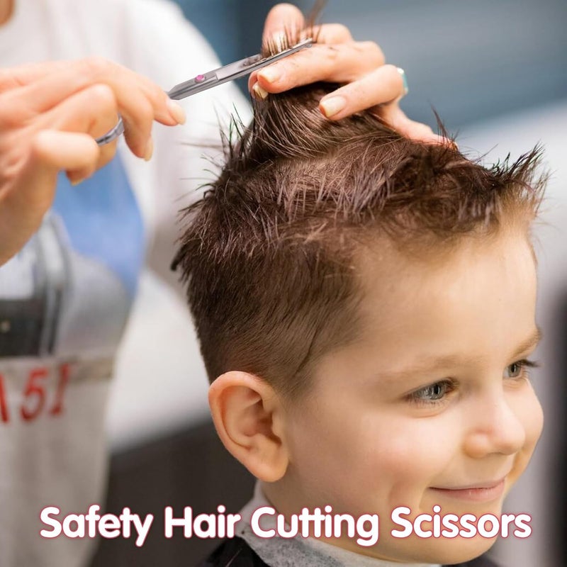 GENPAI Safety Round Tip Toddler Haircut Scissors Kit - Stainless Steel 11-Piece Hair Clippers for Kids, Men, Women & Salon Use - Professional Barber Grooming Shears with Thinning & Layering Tools - Image 5